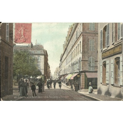 CPA: BREST, Rue de la Mairie, Square de la Place (couleurs), vers 1900