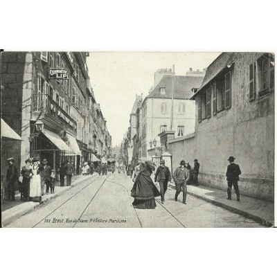 CPA: BREST, La Préfecture Maritime, rue de Siam, vers 1900