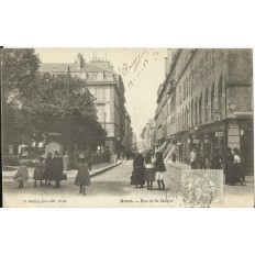 CPA: BREST, La Rue de la Mairie, Animée, vers 1900