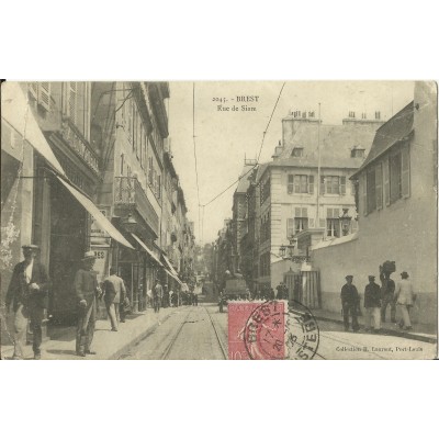 CPA: BREST, Rue de Siam, vue vers 1900