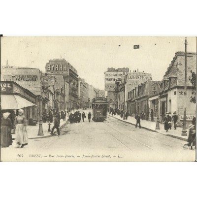 CPA: BREST, La Rue Jean-Jaurès, vers 1920