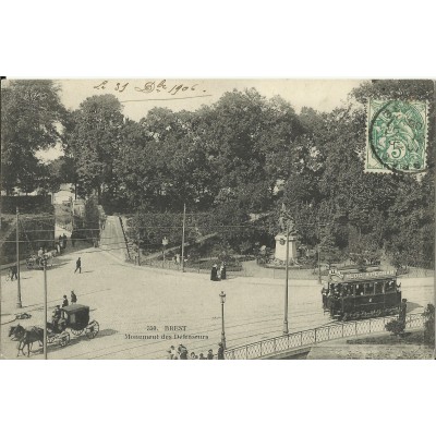 CPA: BREST, Monument des Défenseurs, vers 1900