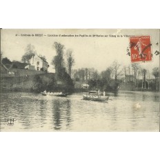 CPA: BREST, Exercices d'embarcation des Pupilles, vers 1910