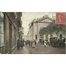 CPA: BREST, Rue de l'Aiguillon, Théatre, vers 1900