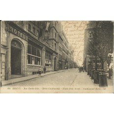 CPA: BREST, HOTEL CONTINENTAL, Rue Emile Zola, vers 1920