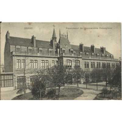 CPA: BREST, Pensionnat de l'Immaculée Conception, (1910)