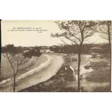 CPA: TREBEURDEN, La Baie de Trozoul à travers les Pins du Castel, vers 1910