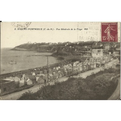 CPA: ST-QUAY-PORTRIEUX, Vue Générale de la Plage, années 1910