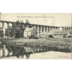 CPA: SAINT-BRIEUC, Moulin de Souzin et Viaduc, années 1900