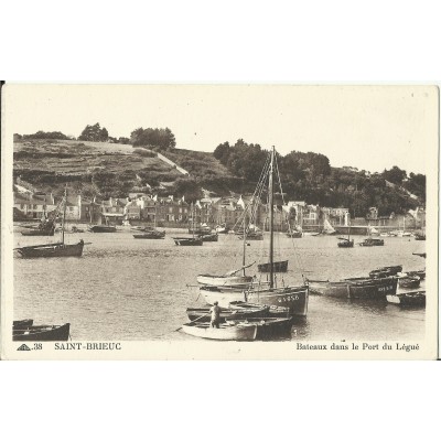 CPA: SAINT-BRIEUC, Bateaux dans le Port du Légué, années 1930