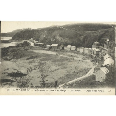 CPA: SAINT-BRIEUC, St-Laurent, Anse à la Vierge, années 1910