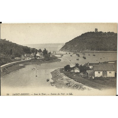 CPA: SAINT-BRIEUC, Sous la Tour, Entrée du Port, années 1910