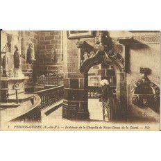 CPA: PERROS-GUIREC, Intérieur de la Chapelle N-D. de la Clarté, années 1920