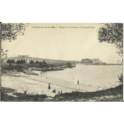 CPA: ST-JACUT-DE-LA-MER, Plage de la Pissotte, vers 1910