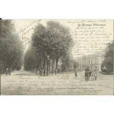 CPA: ST-BRIEUC, Avenue des Promenades, Palais de Justice, vers 1900