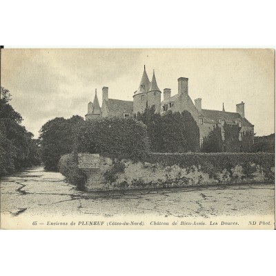 CPA: PLENEUF (env.) Chateau de Bien-Assis, les Douves, années 1910