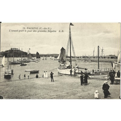 CPA: PAIMPOL, L'Avant-Port, Grandes Régates, vers 1920