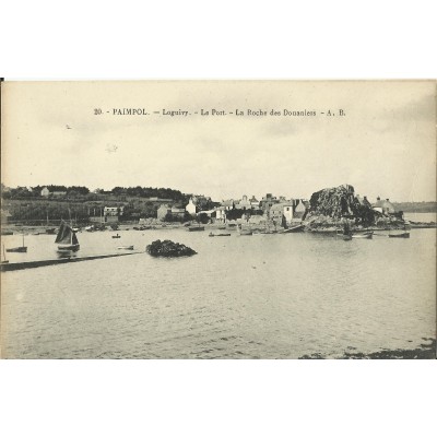 CPA: PAIMPOL, Loguivy, la Roche des Douaniers, vers 1910