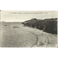 CPA: PAIMPOL, La Plage & Falaise chantée par Botrel, vers 1910