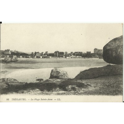 CPA: TREGASTEL, La Plage Sainte-Anne, années 1910