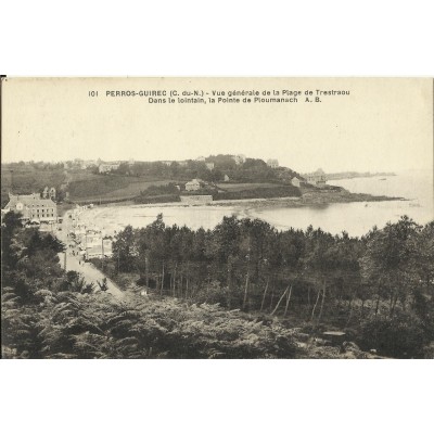 CPA: PERROS-GUIREC, Vue Générale de la Plage de Tresraou, années 1900