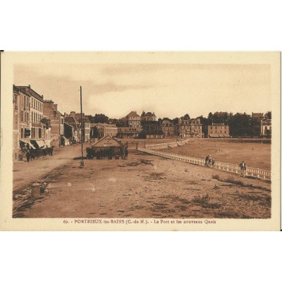 CPA: PORTRIEUX-les-BAINS, le Port et les nouveaux Quais, années 1920