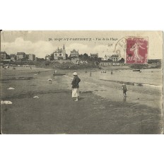 CPA: ST-QUAY-PORTRIEUX, Une Vue de la Plage, années 1920