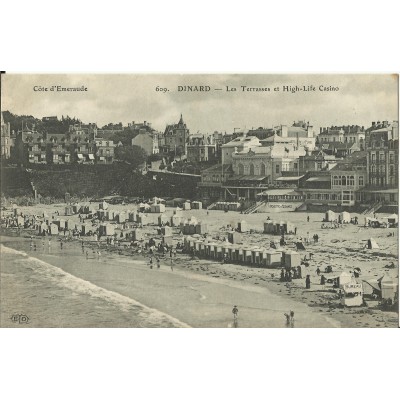 CPA: DINARD: Les Terrasses et High-Life Casino, vers 1910