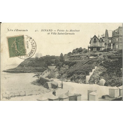 CPA: DINARD: Pointe du Moulinet et Villa Saint-Germain, vers 1920