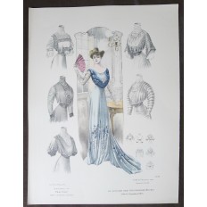 LITHOGRAPHIE de MODE, COSTUMES, COUTURE, FASHION, années 1900-1910 (87)