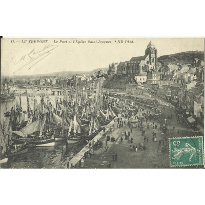 CPA: LE TREPORT, Le Port en Activité, vers 1910.