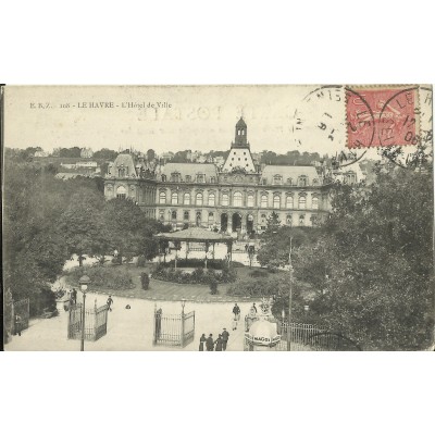 CPA: LE HAVRE, L'Hotel de Ville (1900)