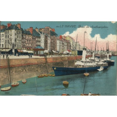 CPA: LE HAVRE, Quai de Southampton, Années 1930.