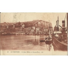 CPA: LE TREPORT, Le Quai Bellot et l'Avant-Port, Années 1920