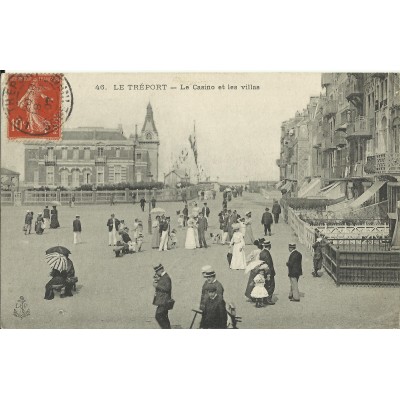 CPA: LE TREPORT, Le Casino et les Villas, Années 1900