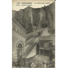 CPA: LE TREPORT, Les Terrasses, FUNICULAIRE, Années 1910