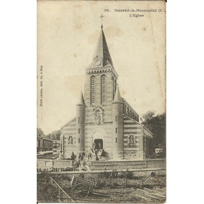 CPA: SASSETOT-le-MAUCONDUIT, L'Eglise, Années 1900