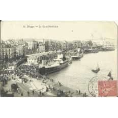 CPA: DIEPPE, La Gare Maritime, vers 1900.