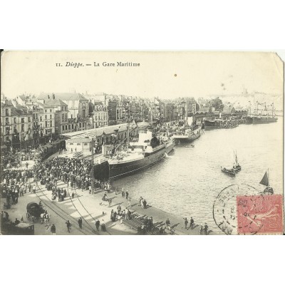 CPA: DIEPPE, La Gare Maritime, vers 1900.