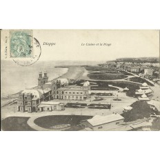 CPA: DIEPPE, Le Casino et la Plage, vers 1900.