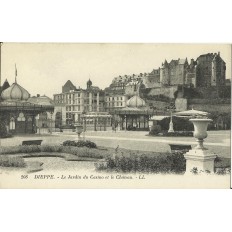 CPA: DIEPPE, Les Jardins du Casino, vers 1900.