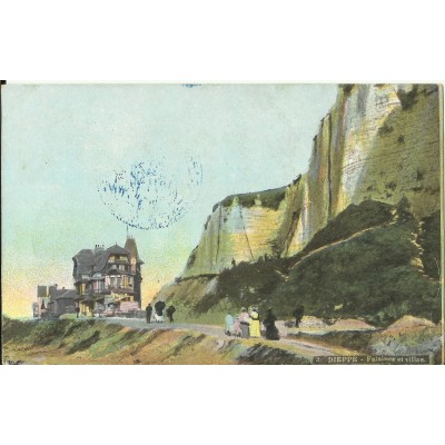 CPA: DIEPPE, Falaises et Villas vers 1910.