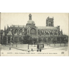 CPA: DIEPPE, Eglise St-Jacques, Façade latérale, vers 1910.