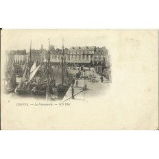 CPA: DIEPPE, La Poissonnerie, Aux Magasins Réunis, vers 1900.