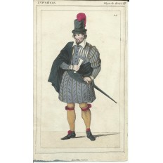 GRAVURE XVIIIe s. MODE du XVIe s.ENGRAVING XVIII th. FASHION of XVI th. (2)