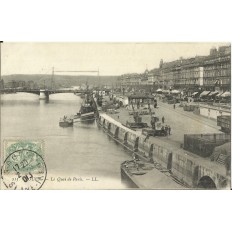 CPA: ROUEN, Quai de Paris, vers 1900