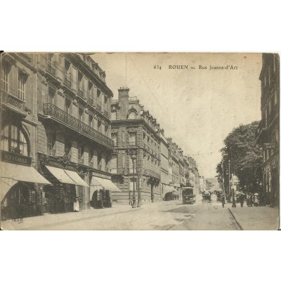 CPA: ROUEN, Rue Jeanne d'Arc, vers 1910