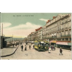 CPA: ROUEN, Le Quai de Paris (couleurs), vers 1910