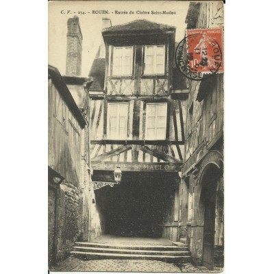 CPA: ROUEN, Entrée du Cloitre Saint-Maclou, vers 1910