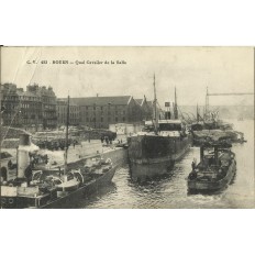 CPA: ROUEN, Quai Cavelier de la Salle, vers 1910